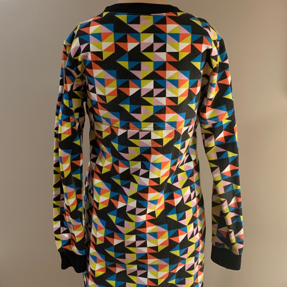 Lacoste Multicolor Geometric Crew Neck dress/sweater, small - Picture 5 of 9